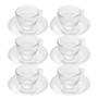 Imagem de Jogo 6 Xícara de Café com Pires Cristal Pearl Wolff Cor Transparente 90ml