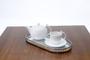Imagem de Jogo 6 xícaras 200ml para chá de porcelana branca com pires Birds Wolff - 17237