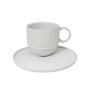 Imagem de Jogo 6 Xícaras 230ml Com Pires em Stoneware Linhas New White Porto Brasil