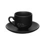 Imagem de Jogo 6 Xícaras 90ml Café Porcelana Preto Manhattan Hauskraft