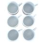 Imagem de Jogo 6 xícaras Café Chá 170ml Base Reta - Porcelana Branca (2)