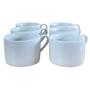Imagem de Jogo 6 xícaras Café Chá 170ml Base Reta - Porcelana Branca (2)