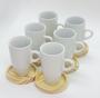 Imagem de Jogo 6 xícaras café/chá Cônica Alta 165ml c/pires red. Pinus