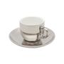 Imagem de Jogo 6 Xícaras de Café Versa Prata 90ml com Suporte