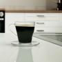 Imagem de Jogo 6 Xícaras de Vidro Transparente para Chá com Pires Café 230ml 12pçs Cozinha Bebidas Presente