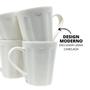 Imagem de Jogo 8 Caneca Chá Café Branca 250ml em Porcelana