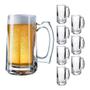 Imagem de Jogo 8 Caneca de Chopp Zero Grau Vidro Transparente Casual Resistente Bar 380ml Class Home