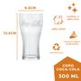 Imagem de Jogo 8 Copos de Vidro 300ML Coca-Cola Transparente Nadir