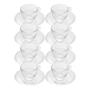 Imagem de Jogo 8 Xícara de Café com Pires Cristal Pearl Wolff Cor Transparente 90ml