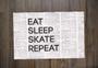 Imagem de Jogo Americano 2 unidades Retangular Neoprene Skate Eat Sleep Skate Repeat