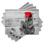 Imagem de Jogo Americano com 4 peças - Flor - Rosa Vermelha - 1566Jo