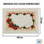 Imagem de Jogo Americano Toalha De Mesa 8 Peças Algodão Estampa Natal 45x31cm Dohler - Emcompre