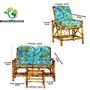 Imagem de Jogo Bambu Namoradeira, 2 Cadeiras + 1 Mesa de Centro com Almofadas para Área T3