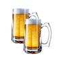 Imagem de Jogo C/2 Canecas Chopp De Vidro Cerveja Copo Mug 390ml