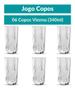Imagem de Jogo C/ 6 Copos De Vidro Grosso 340 Ml Resistente