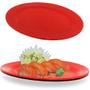 Imagem de Jogo c/ 6 Travessa Prato Oval Melamina p/ Sushi Sashimi 25cm