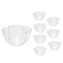 Imagem de Jogo c/ 8 Bowl de Vidro Borboleta Butterfly Cor Transparente Wolff 11X6,5cm