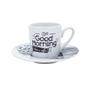 Imagem de Jogo Café Da Manhã Xícaras & Pires Good Morning 80ml Coffee - 6 Pares