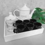 Imagem de Jogo Café Words Com Bandeja Quadrada Espelhada Preto