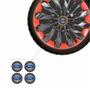 Imagem de Jogo Calota Aro 13 Flap Black Red Universal + Emblema Resinado Ford