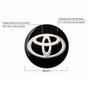 Imagem de Jogo Calota Aro 13 Moove Silver Black Universal + Emblema Resinado Toyota