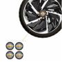 Imagem de Jogo Calota Aro 13 Nitro Black Silver Universal + Emblema Resinado Chevrolet GM