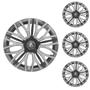 Imagem de Jogo Calota Aro 13 Triton Sport Graphite Silver Black Universal + Emblema Resinado Peugeot