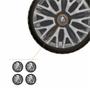Imagem de Jogo Calota Aro 13 Triton Sport Graphite Silver Black Universal + Emblema Resinado Peugeot