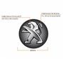 Imagem de Jogo Calota Aro 13 Triton Sport Graphite Silver Black Universal + Emblema Resinado Peugeot