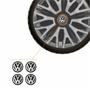 Imagem de Jogo Calota Aro 13 Triton Sport Graphite Silver Black Universal + Emblema Resinado Volkswagen