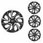 Imagem de Jogo Calota Aro 14 DS4 Black Silver Universal + Emblema Resinado Toyota