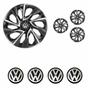 Imagem de Jogo Calota Aro 14 DS4 Black Silver Universal + Emblema Resinado Volkswagen