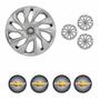 Imagem de Jogo Calota Aro 14 DS4 Silver Universal + Emblema Resinado Chevrolet GM