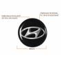 Imagem de Jogo Calota Aro 14 Moove Black Silver Universal + Emblema Resinado Hyundai