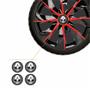 Imagem de Jogo Calota Aro 14 Prime Black Red Universal + Emblema Resinado Renault