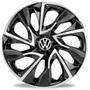 Imagem de Jogo Calota Esportiva Ds4 Aro 14 Black Silver Vw Gol Polo Up