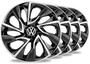 Imagem de Jogo Calota Esportiva Ds4 Aro 14 Black Silver Vw Gol Polo Up