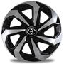 Imagem de Jogo Calota Spider Black Silver Aro 15 Toyota Etios Corolla