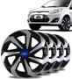 Imagem de Jogo Calotas Aro 14 Spider Black Silver Ford Fiesta Focus Ka