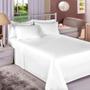 Imagem de Jogo cama king duplo c/elastico branco premium linea 180 fio