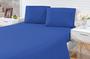 Imagem de Jogo Cama Lençol Casal Roupa Cama Queen com Elástico Carinho 04 Pçs