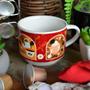Imagem de Jogo Caneca Porcelana personalizada Kit com 4 Pç Café 200ml
