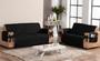 Imagem de Jogo capa protetor de sofá costurado 2 e 3 lugares com laço preto