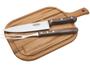 Imagem de Jogo churrasco 3 pcs polywood castanho sortidos com laminas de aco inox e cabo de madeira tramontina