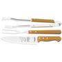 Imagem de Jogo Churrasco Tramontina Inox e Cabos de Madeira 03 Pcs Dynamic 22399/075