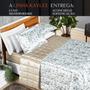 Imagem de Jogo Colcha Queen Size Kaylee Cobre Leito Bordado Dupla Face Cetim Charmouse Luxuosa