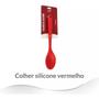 Imagem de Jogo Colheres Utensílios Silicone Maciço Vermelho 10 Peças