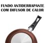 Imagem de Jogo com 03 caçarolas marrom chocolate com antiaderente