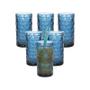 Imagem de Jogo Com 06 Copos De Vidro 380Ml Royal Casambiente Azul