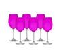 Imagem de Jogo com 06 Taças de Vinho Tinto em Cristal de Soda Rosa 450ml 8,5x22,5cm - Bohemia